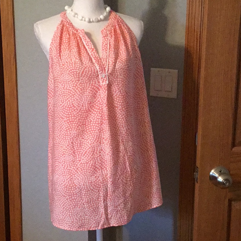 Nautica sleeveless top, coral, sz M